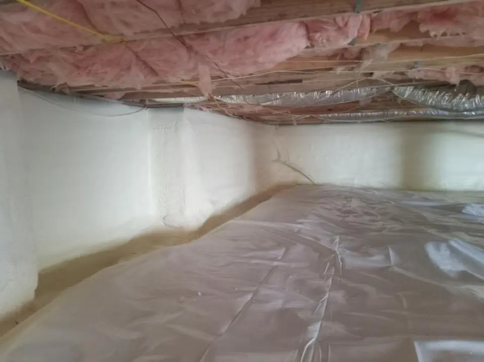 Crawl space encapsulation with closed-cell spray foam for Attic Insulation in Chalmette